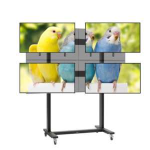 Solutie VideoWall cu baza mobila Vogel's 2x2, 4 Display-uri SMART Signage 55VL5PJ - Bezel 3.5mm edge to edge