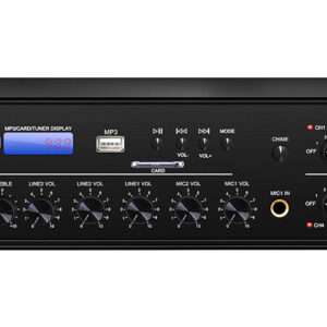 Amplificator 350W cu mixer DSPPA MP1010U, 6 zone, USB/SD/Tuner, 4Mic si 3AUX, 100V & 4-16 Ohmi