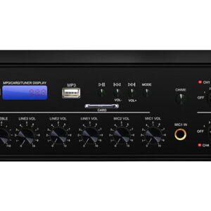 Amplificator 250W cu mixer DSPPA MP610U, 6 zone, USB/SD/Tuner, 4Mic si 3AUX, 100V & 4-16 Ohmi