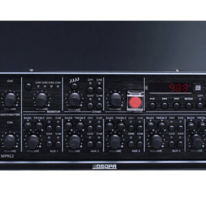 Amplificator cu mixer MATRIX 4x120W DSPPA MP912, cu player USB / Bluetooth