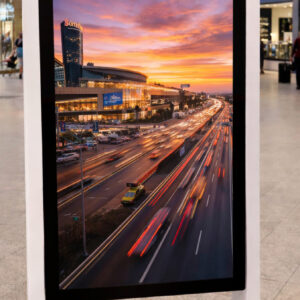 Kiosk / Totem Indoor back-to-back 75'' - EVOBOARD dublu fara touch cu display 75", 4K, 500cd, Android 11, Alb