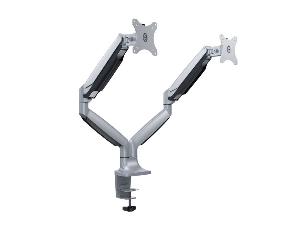 Suport pentru 2 monitoare Multibrackets MB-3279, 15″- 27″, maxim 9 kg / monitor, Argintiu