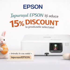 Videoproiector SMART EPSON CO-FH02, Android TV, Full HD 1920 x 1080, 3000 lumeni, atentie nu se poate monta in tavan