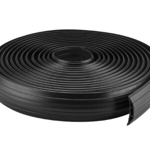 Organizator pentru cabluri din PVC Multibrackets MB-6138, 10 m, negru, =SE VINDE DOAR LA ROLA=