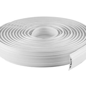 Organizator pentru cabluri din PVC Multibrackets MB-6145, 10 m, alb, =SE VINDE DOAR LA ROLA=