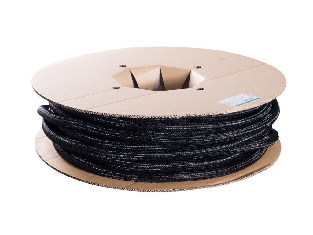 Organizator pentru cabluri, cu infasurare automata Multibrackets MB-8786, 19 mm x 50 m, negru, =SE VINDE DOAR LA ROLA=