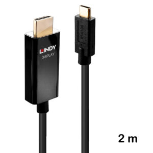 Cablu adaptor USB tip C la HDMI® 4K60 de 2 m, HDR, Lindy 43292