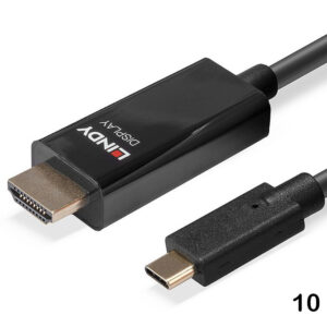 Cablu adaptor USB tip C la HDMI® 4K60 de 10 m cu HDR, Lindy 43317