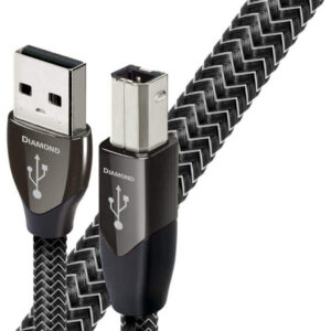 Cablu USB A-B AudioQuest Diamond 1.5m, DBS Black, Solid 100% Silver