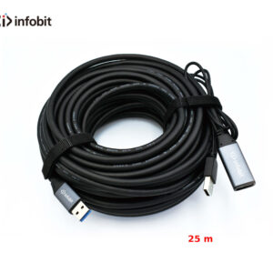 Cablu activ USB 3.0 de extensie AM/AF, Infobit iCable-USB-ACC25, 5Gbps, 25 m