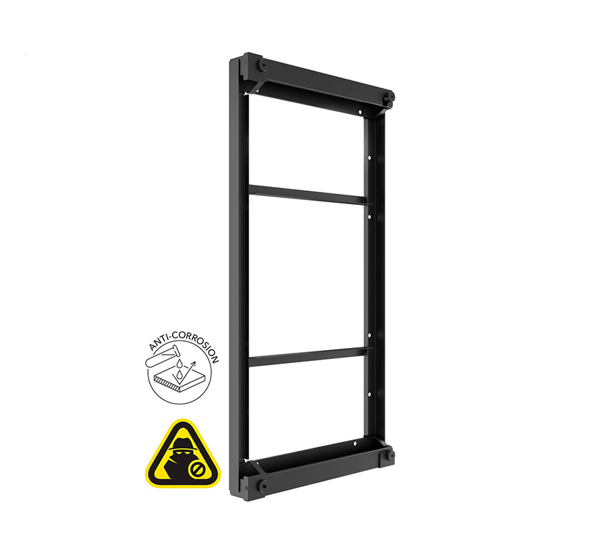 Carcasa de Exterior de perete Multibrackets MB-7845, pentru LG IP55, 55″, max.75 kg, portret/peisaj, antifurt, negru
