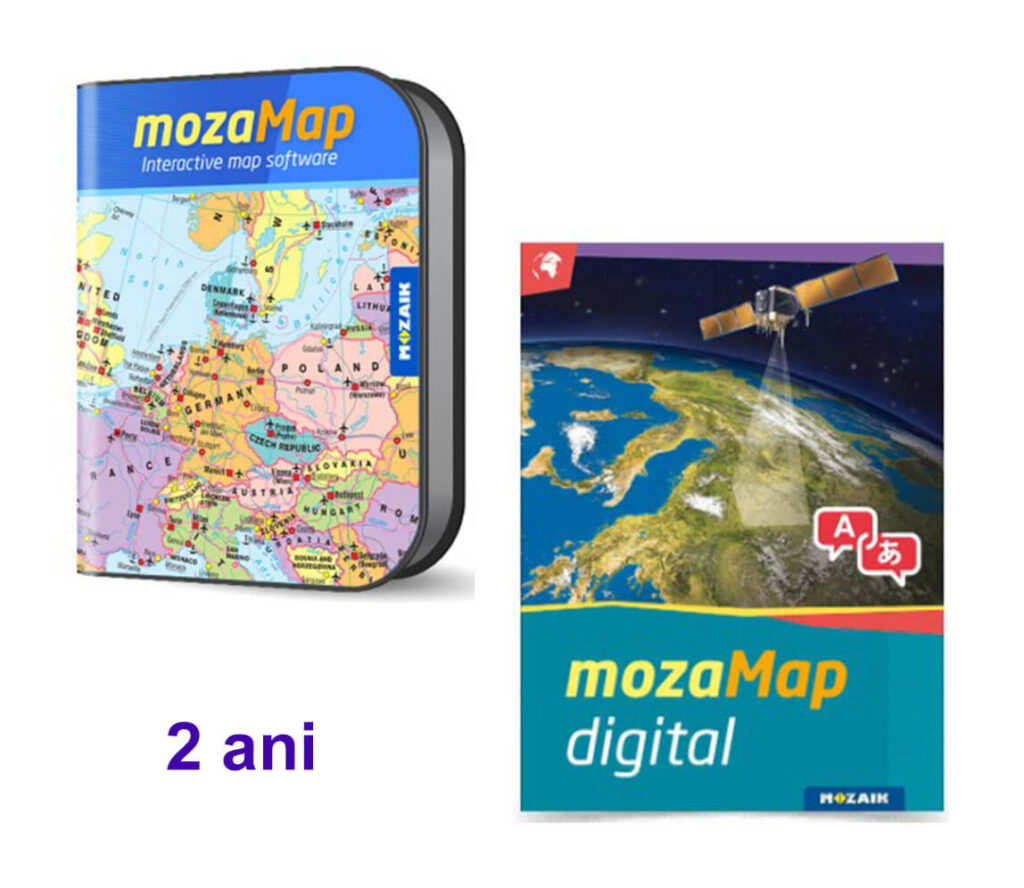 Clasele gimnaziale – Atlas Geografic Digital Multilingv,  2 ani