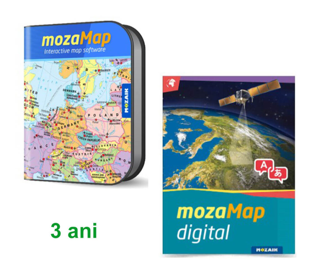 Clasele gimnaziale – Atlas Geografic Digital Multilingv, 3 ani