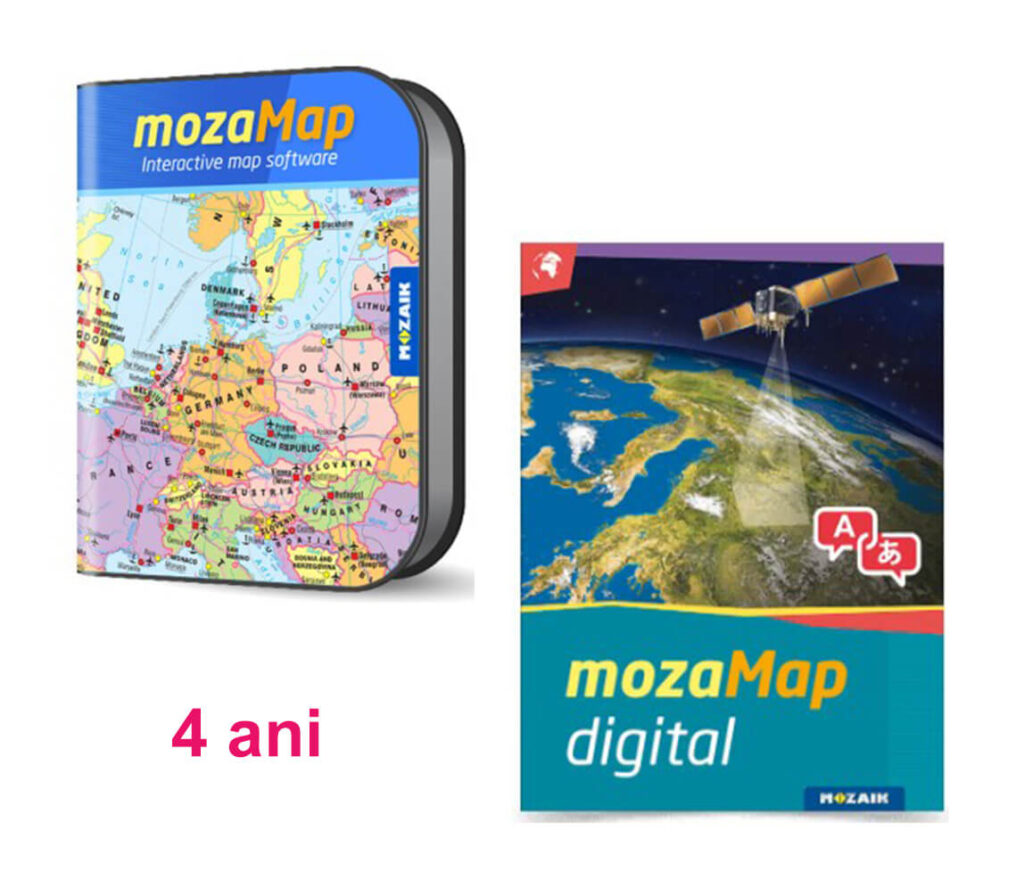 Clasele gimnaziale – Atlas Geografic Digital Multilingv, 4 ani