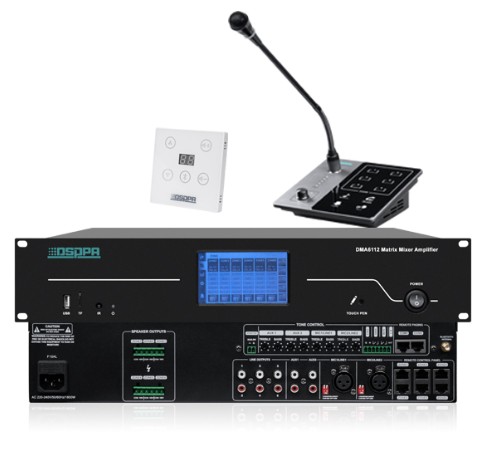 DMA6112 120W 6 Channels Digital Audio Matrix Amplifier with Remote Control