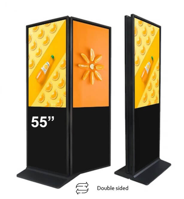 Kiosk / Totem Indoor back-to-back 55” – EVOBOARD dublu fara touch cu display 55″, 4K, Android 11