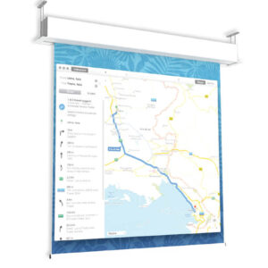 Ecran proiectie electric profesional, 300 x 220 cm, incastrabil in tavan, GIOTTO, Format 4:3