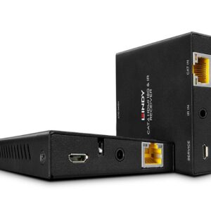 Extender HDMI 4K60 și IR de 50 m, categoria 6, cu PoC și ieșire buclă, Lindy 38205