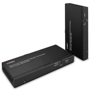 Extender HDBaseT Cat.6 HDMI 4K60, audio, IR și RS-232, 70 m, cu ARC, Lindy 38349