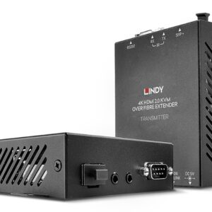 Extender KVM cu fibră optică HDMI 4K60, USB, IR și RS232, 300 m, Lindy 39392