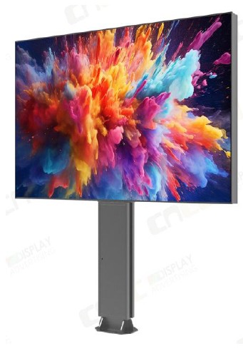 Panou publicitar LED exterior 2 fețe – ecran LED + poster, 5000 cd/m², contrast 5000:1, pixel pitch 5.0 mm,vizibil 5×3 m