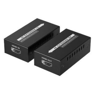 Mini Extender =Tx + Rx= HDMI 2.0, 4K60Hz ,cu POC, transport semnal la max. 60m pe cablu CAT6/6A/7, 1xAlimentator inclus