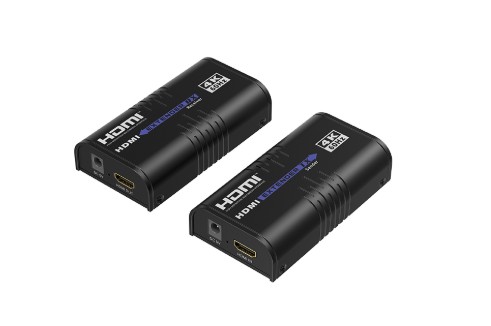 Extender HDMI pe IP =Tx+Rx= HDMI 2.0, 4K60Hz, transport semnal la max. 120m pe cablu CAT6/6A/7, 2xAlimentatoare incluse