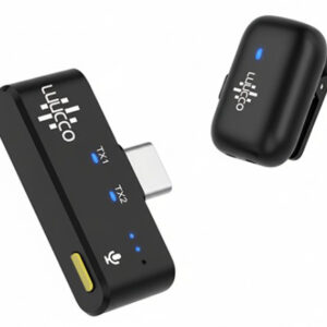 Microfon Lavaliera Wireless Luucco MiniPods-K1, USB-C, negru