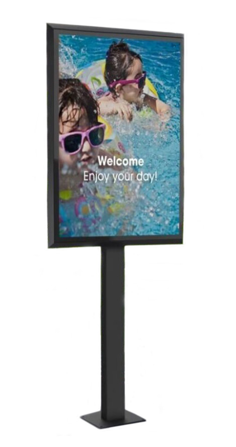 Kiosk / Totem Outdoor 49” – LG 49XE4 FullHD, 4000 nits cu sistem de prindere Vogel`s