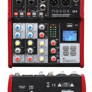 Mixer analogic 4 canale Novox M4 Mk2 BT, Player MP3 /USB /Bluetooth