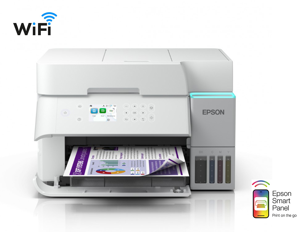Multifuncționala color jet de cerneala, Epson EcoTank L6376, 35ppm, A4, ADF, WiFi & WiFi Direct, alb