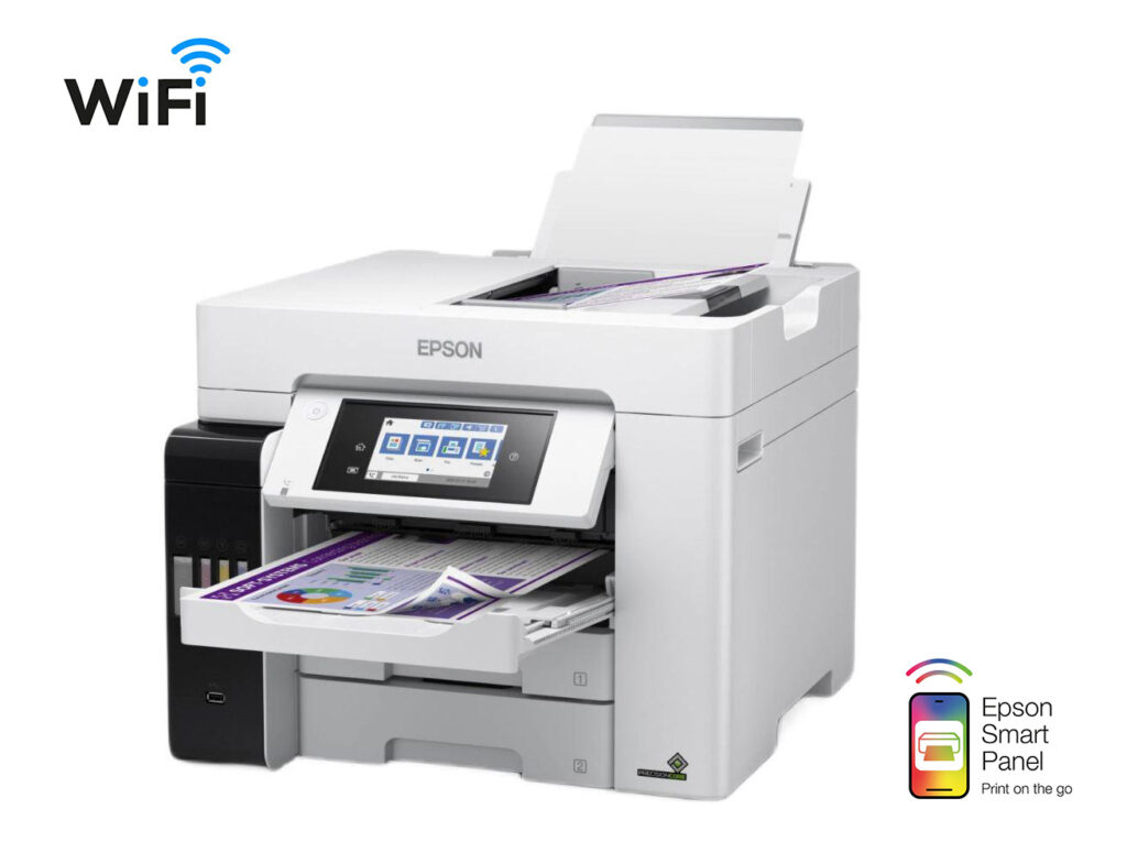 Multifuncționala color jet de cerneala, Epson EcoTank L6580, 32ppm, A4, ADF, WiFi Direct, Fax
