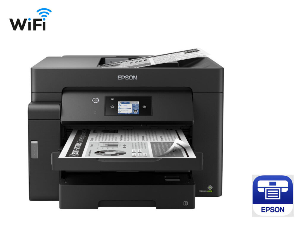Multifunctionala monocrom jet de cerneala Epson EcoTank M15140, A3+, 25ppm, USB, WiFi, ADF