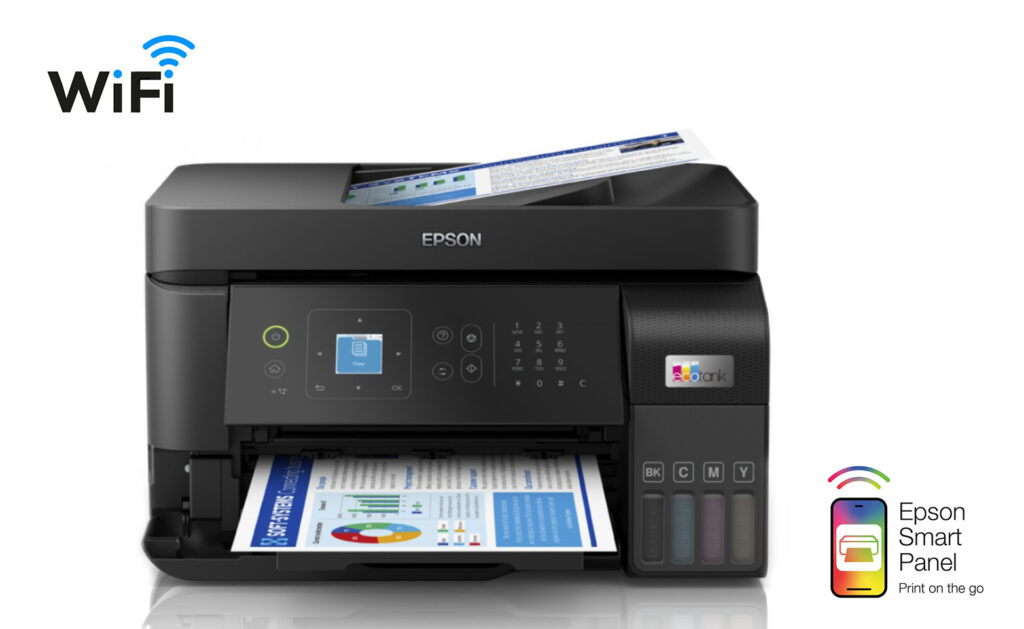 Multifuncționala color jet de cerneala, Epson EcoTank L5590, 33ppm, A4, AFD, WiFi & WiFi Direct, Fax