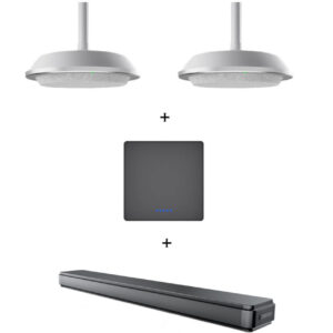 Pachet audio cu 2 speakerphone-uri pentru videoconferinte cu prindere in tavan
