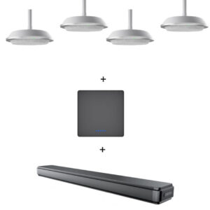 Pachet audio cu 4 speakerphone-uri pentru videoconferinte cu prindere in tavan