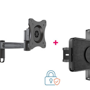 Suport perete tableta securizat, brat lung flexibil 360° MB-3299 + MB-0341