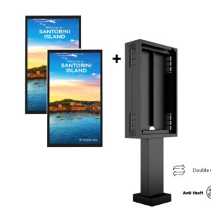 Kiosk / Totem Outdoor back-to-back 49''  - Multibrackets MB-1134 si Display LG 49XE4F-M.AEU FULL HD, 49", 4000 nits