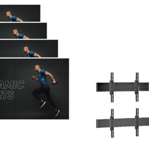 Solutie VideoWall cu fixare pe perete Vogel's 2x2, 4 Display-uri SMART Signage LG 55VL5PJ - Bezel 3.5mm edge to edge