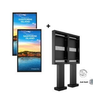 Kiosk / Totem Outdoor back-to-back 55'' -  Multibrackets MB-6985 si Display  DISPRO-E-LG-55XE4P-B, 55",4000 nits