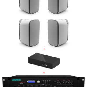 Pachet Sonorizare Terasa IP65 cu streaming wireless, Internet Radio, Spotify, Airplay, Bluetooth, Stick USB