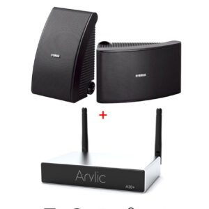 Pachet sonorizare stereo multiroom prin streaming cu Arylic A30+ si 2 boxe de perete YAMAHA AW592