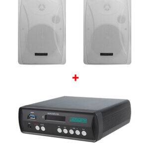 Sistem de sonorizare 2x30W cu amplificator DSPPA Mini60 si boxe de perete DSPPA DSP8063