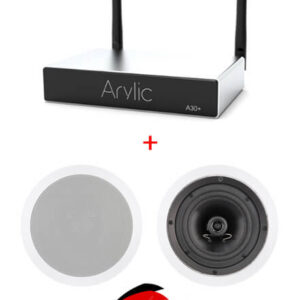 Pachet sonorizare stereo multiroom prin streaming cu ARYLIC A30+ si 2 boxe de tavan Inakustik Ambientone R1