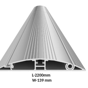 Plinta de mascare cabluri Multibrackets MB-6237, lungime 2200 mm, aluminiu, alb
