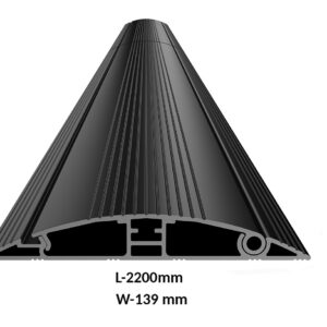 Plinta de mascare cabluri Multibrackets MB-6244, lungime 2200 mm, aluminiu, negru