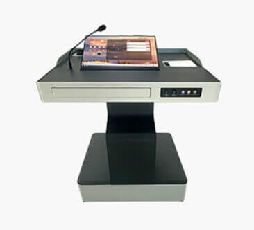 Podium digital Evoboard WT-05, display touch 23.8″, 1920×1080, înălțime reglabila 0-200 mm, tastatură, mouse, microfon