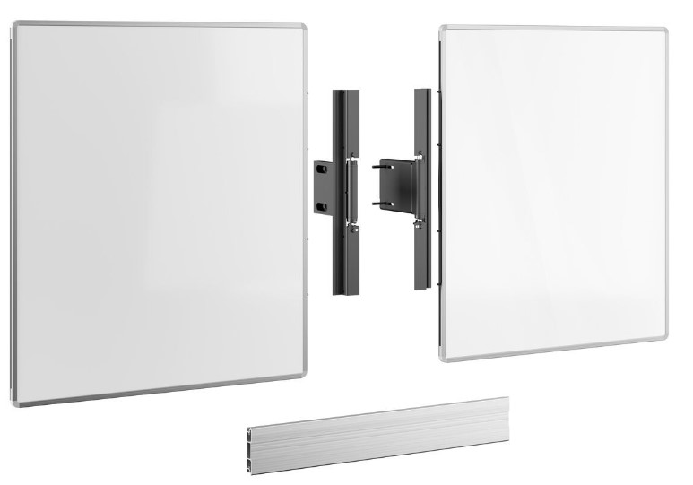Whiteboarduri laterale pentru lifturi de podea mobile Vogels A226, ptr displayurile de 65”