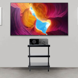 Sistem Stereo Lyngdorf TDAI-1120 + boxe de perete full-range FR-1 + Subwoofer BW-2, Alb