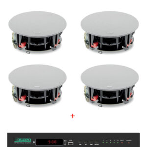 Sistem Sonorizare Premium 60W cu 4 boxe tavan FOCAL ICW 5-T si DSPPA MP60UB , Bluetooth, 100V